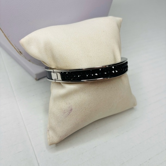 SWAROVSKI Intervalle Jet Bangle Bracelet - Picture 3 of 8